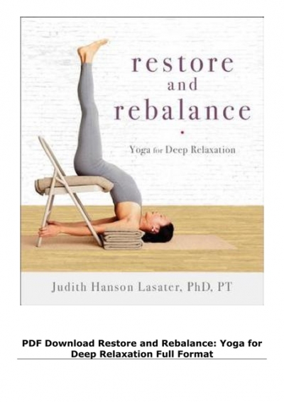 Yoga restaurativo Restore and Rebalance 