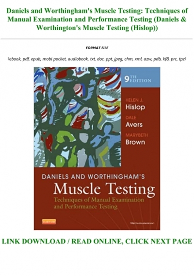 Daniels and worthinghams muscle testing pdf free download best website to download apps for pc