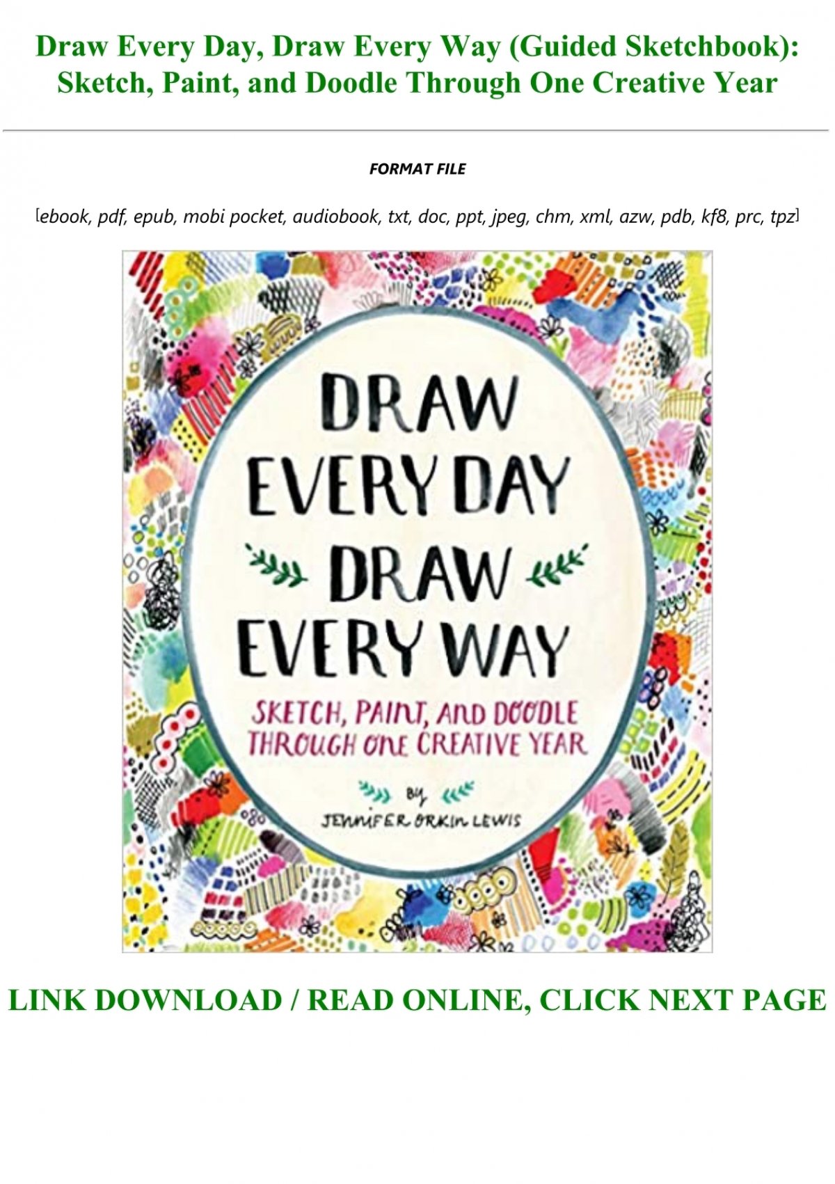 Draw Every Day, Draw Every Way (Guided Sketchbook) (Paperback