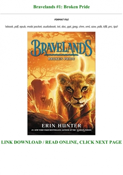 Download Bravelands 1 Broken Pride Erin Hunter Free Books