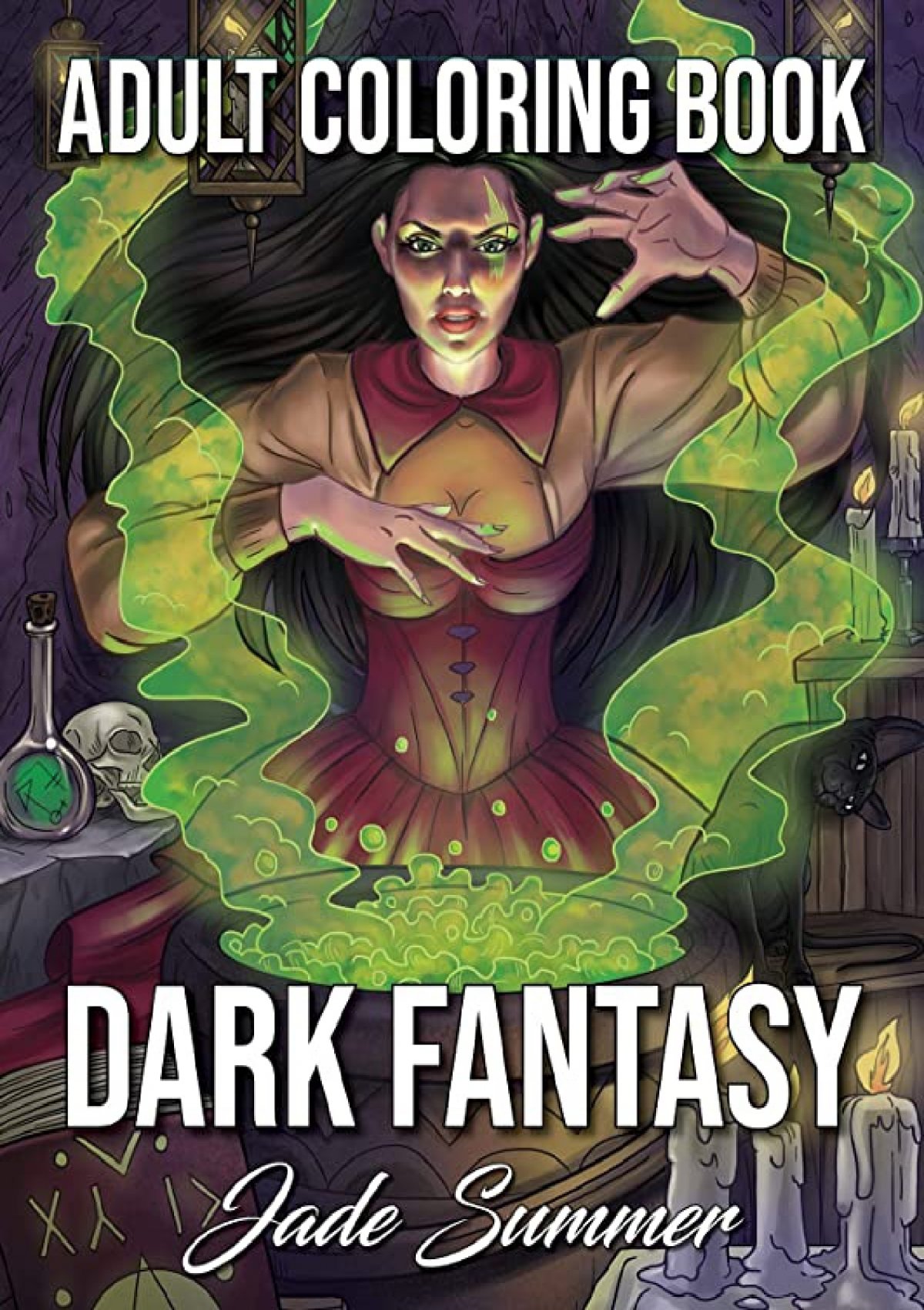 #PDF Dark Fantasy: An Adult Coloring Book with Mysterious Women,