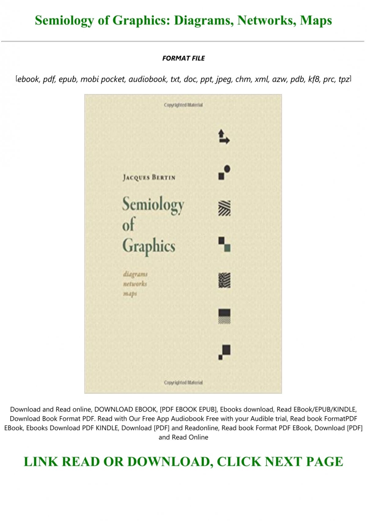 Semiology of Graphics : Bertin, Jacques: : Books
