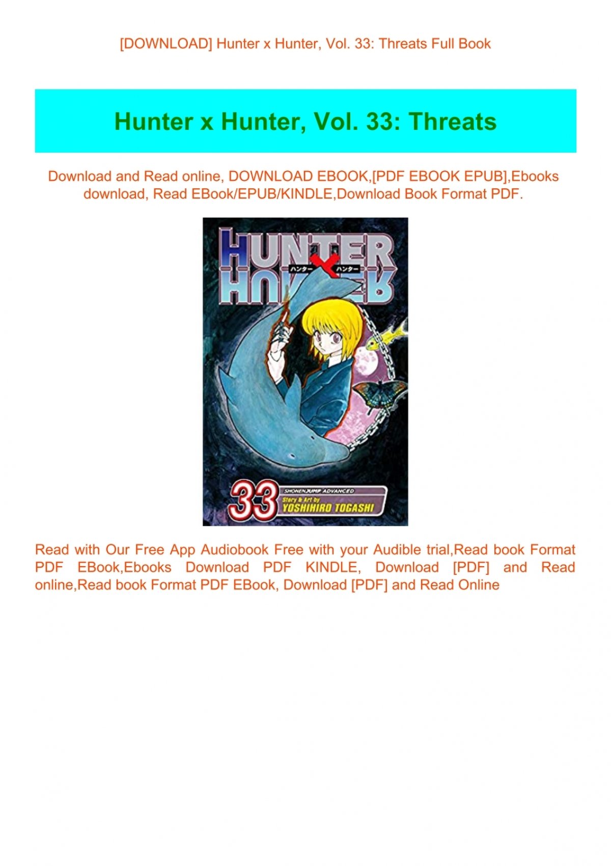 Download Hunter X Hunter Vol 33 Threats Full Book
