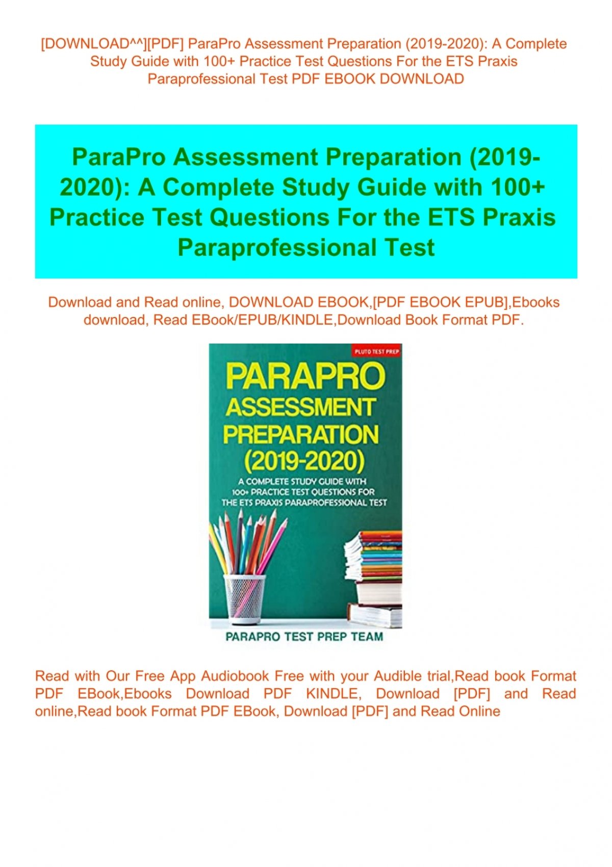 parapro test study guide
