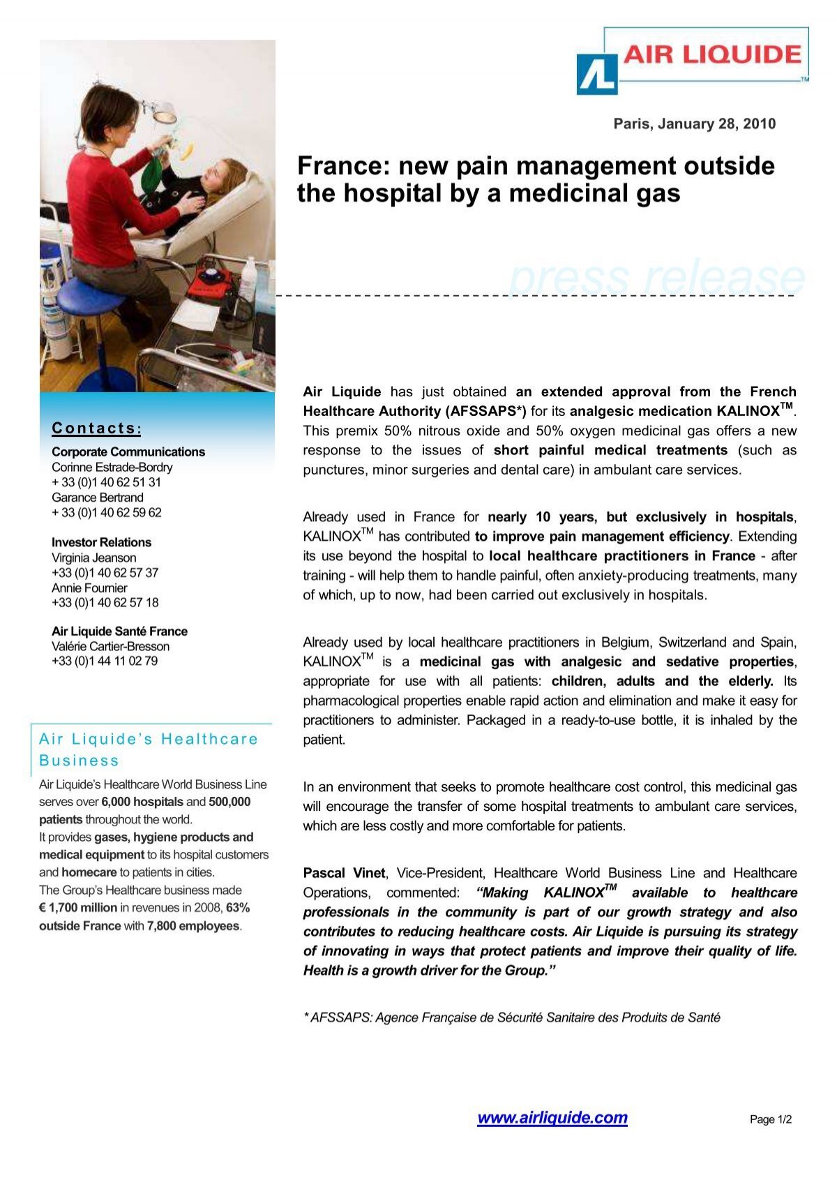 OXYGENE MEDICAL  Air Liquide Healthcare Belgium