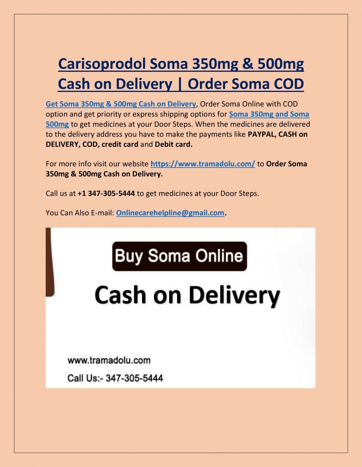 Buy Soma Online - Buy Soma (Carisoprodol) 350mg 500mg Online