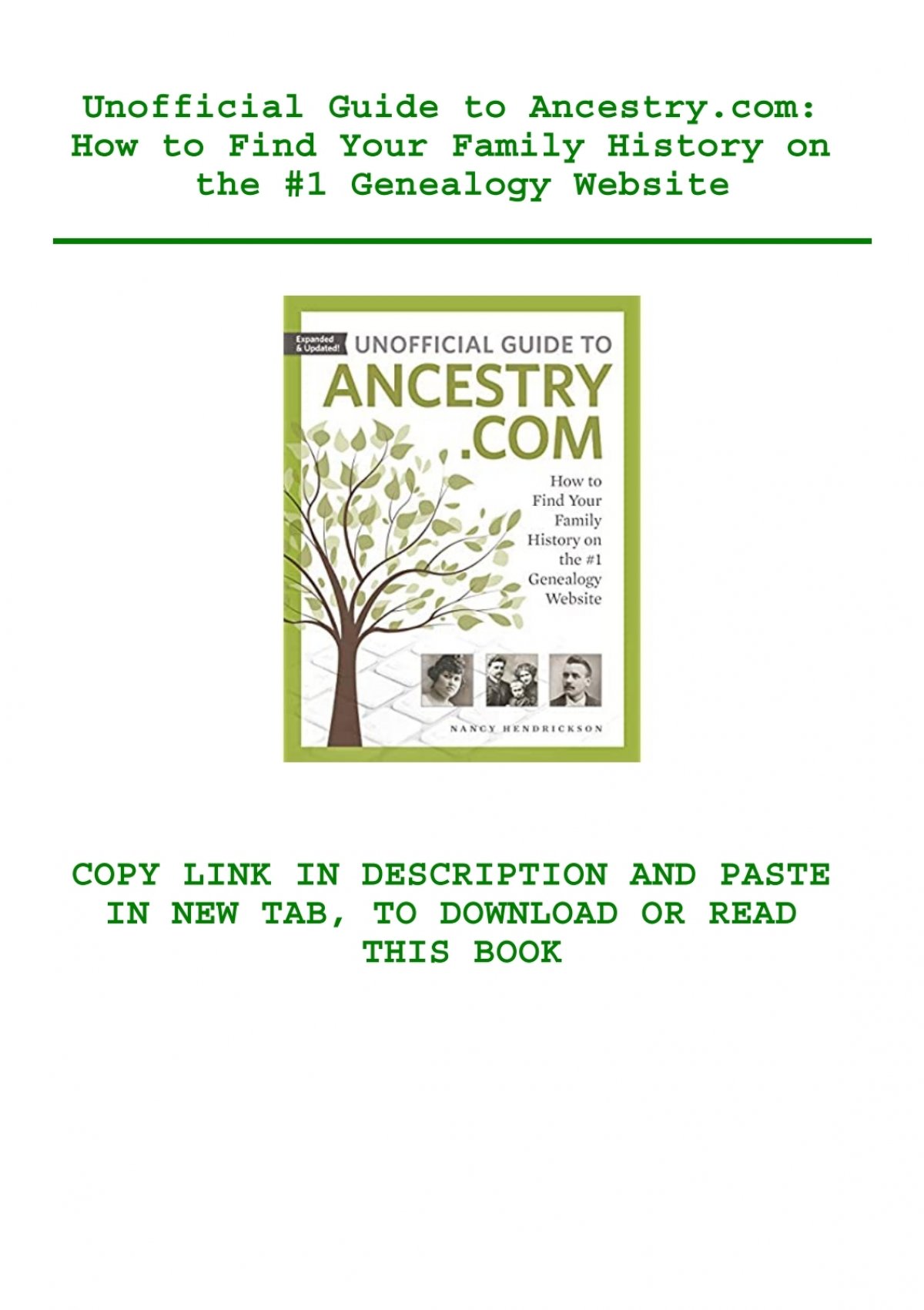 Read Unofficial Guide To Ancestry Com How To Find Your Family History On The 1 Genealogy Website Free Book - roblox fraudulent ancestry