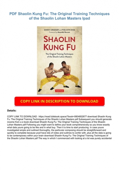 Pdf Shaolin Kung Fu The Original