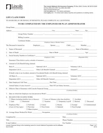 lincoln financial group assignment of life insurance form