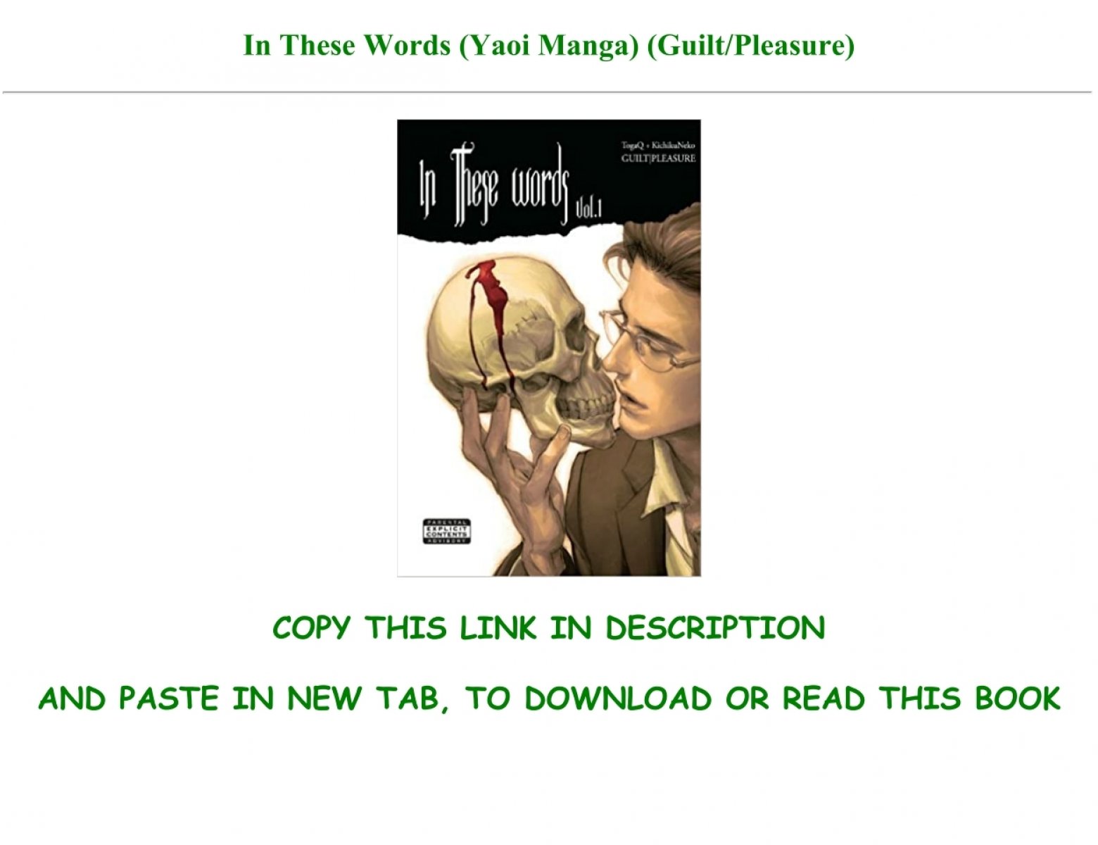 Ebook P D F In These Words Yaoi Manga Guilt Pleasure Full Acces