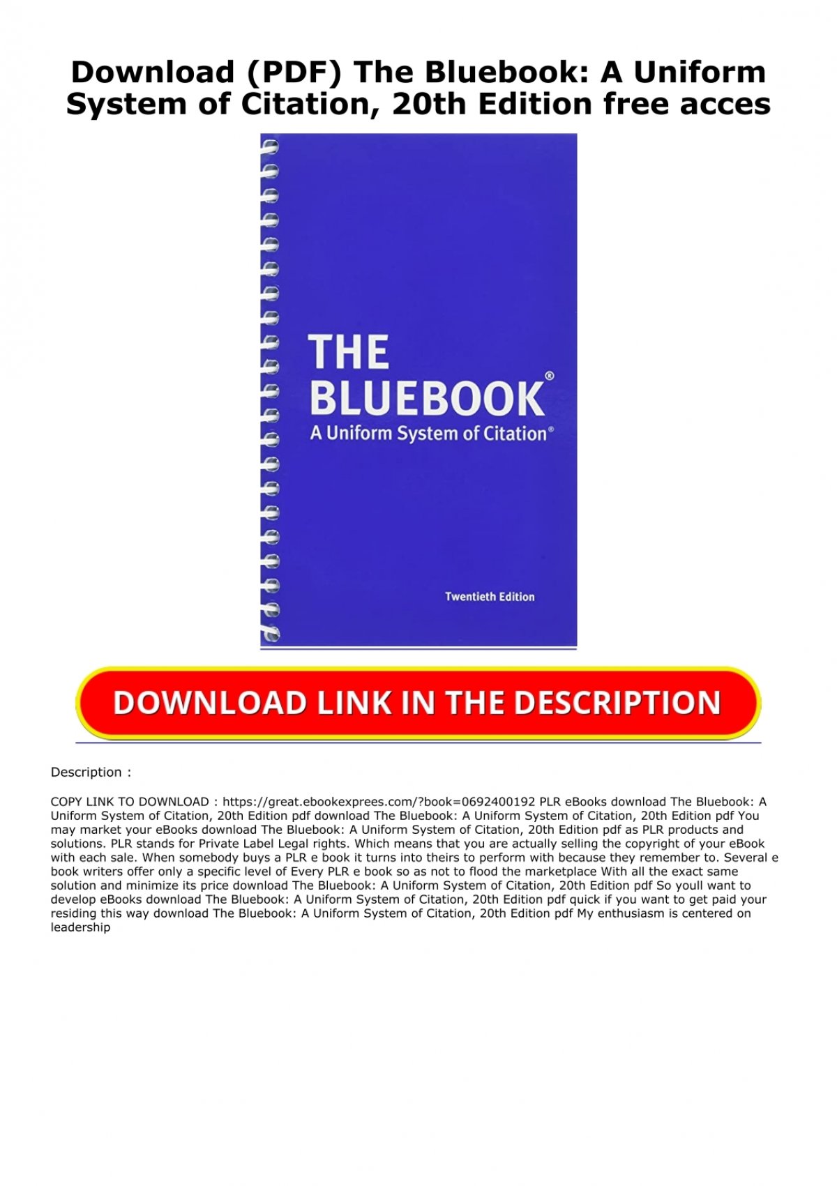 bluebook 20th edition pdf free download