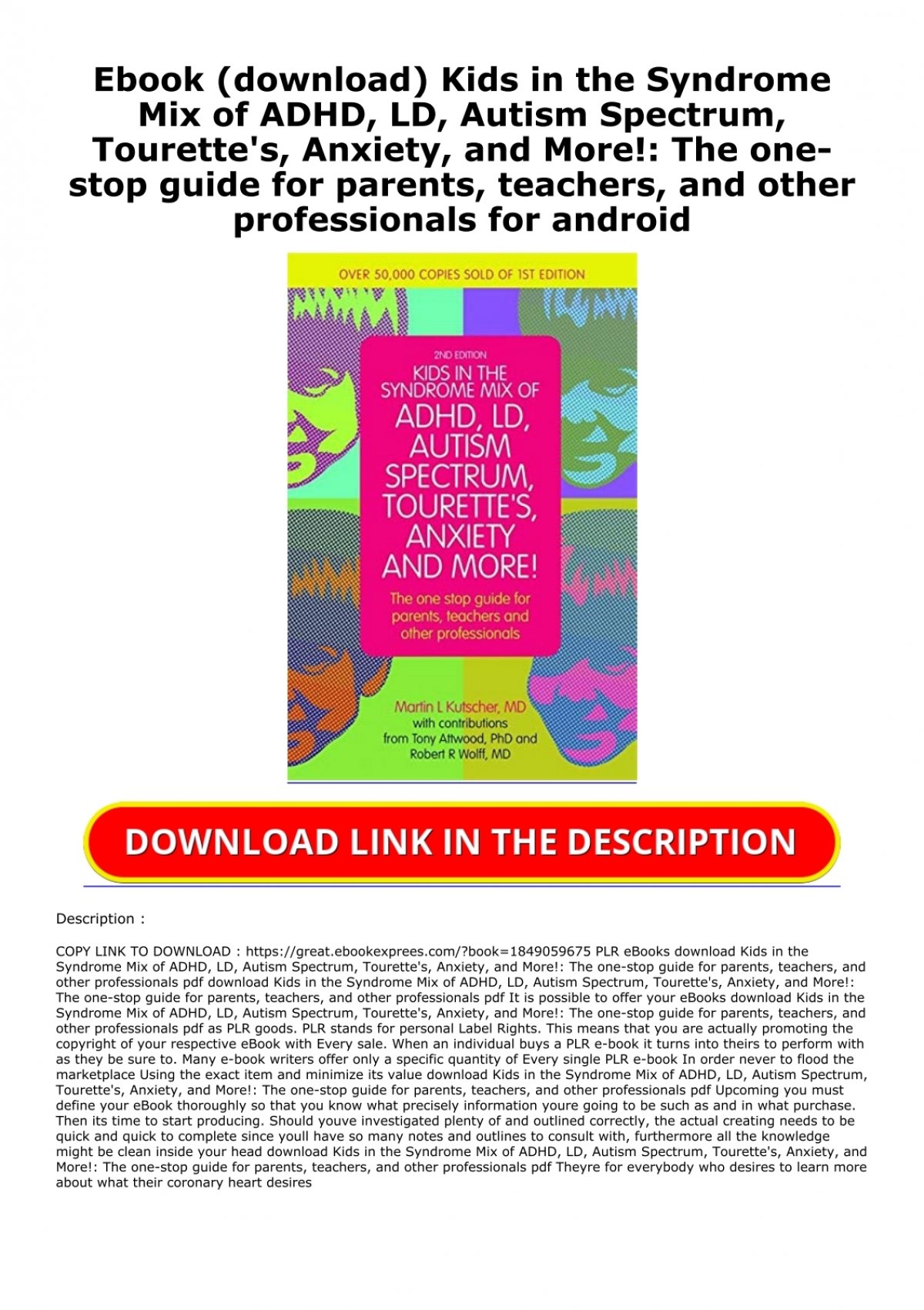 Ebook (download) Kids in the Syndrome Mix of ADHD, Autism Spectrum, Anxiety, and More!: The guide for parents, teachers, and other professionals for android