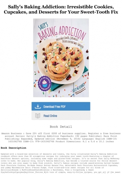 Featured image of post Sally s Baking Addiction Book She worked in finance for four years before dedicating herself full time to the millions of fans that follow her increasingly popular website and now books sally s baking addiction and sally s candy