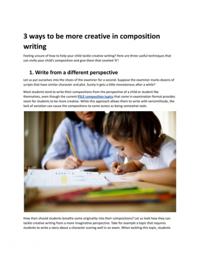 composition or creative writing