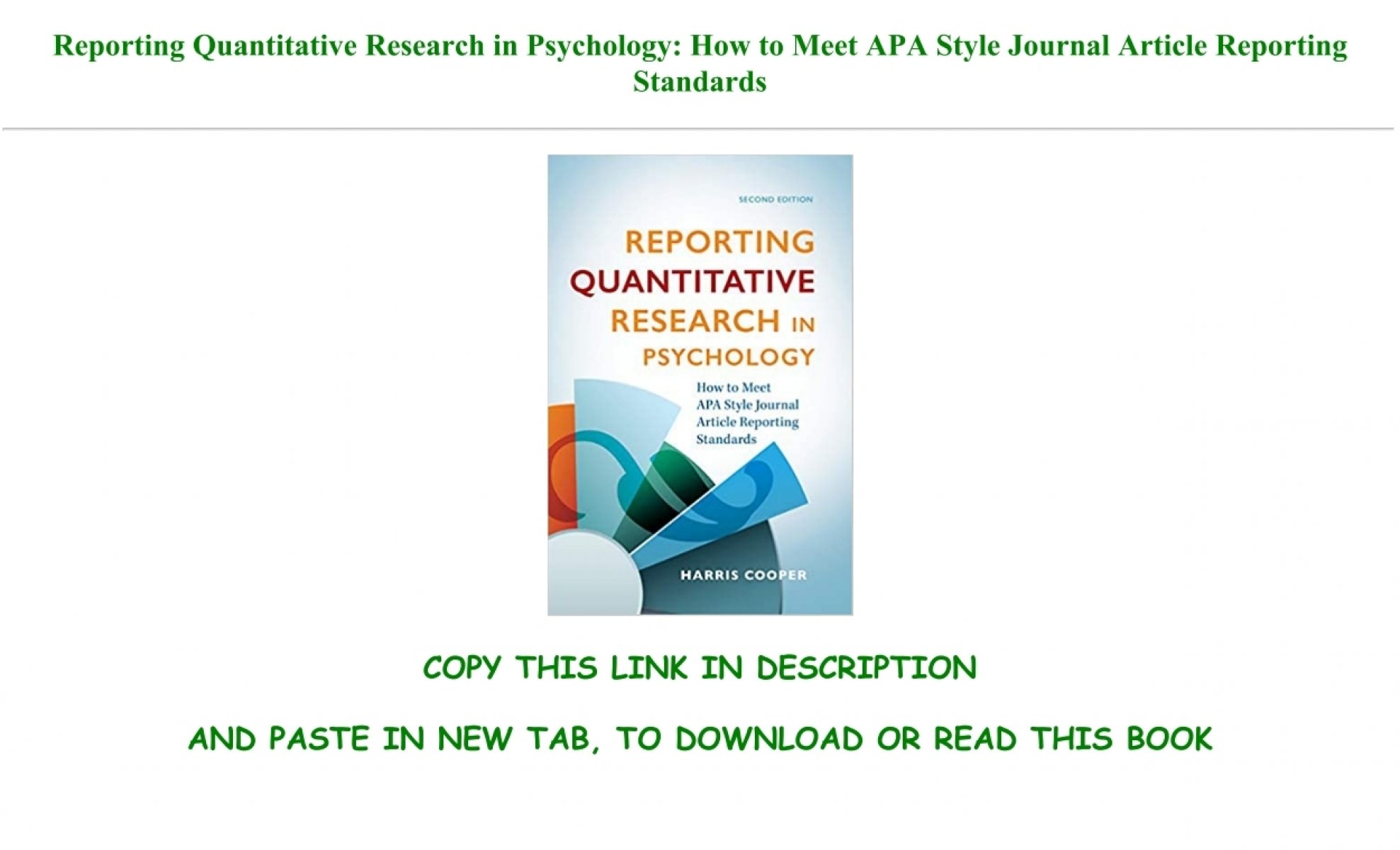 journal article reporting standards for quantitative research