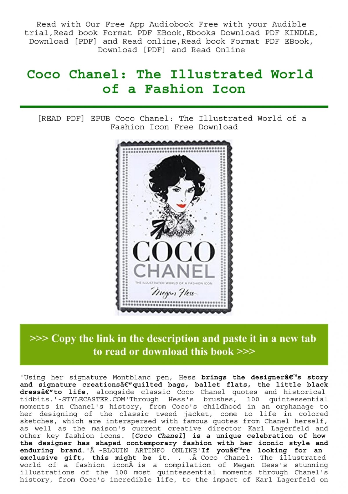 Stream episode Read ebook pdf The Little Guide to Coco Chanel Style to  Live By The Little Books of Lifestyle by Sandra R Reda podcast  Listen  online for free on SoundCloud