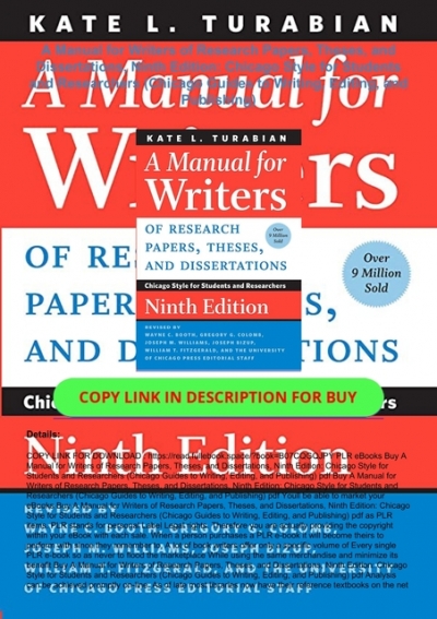 manual for writers of research papers theses & dissertations