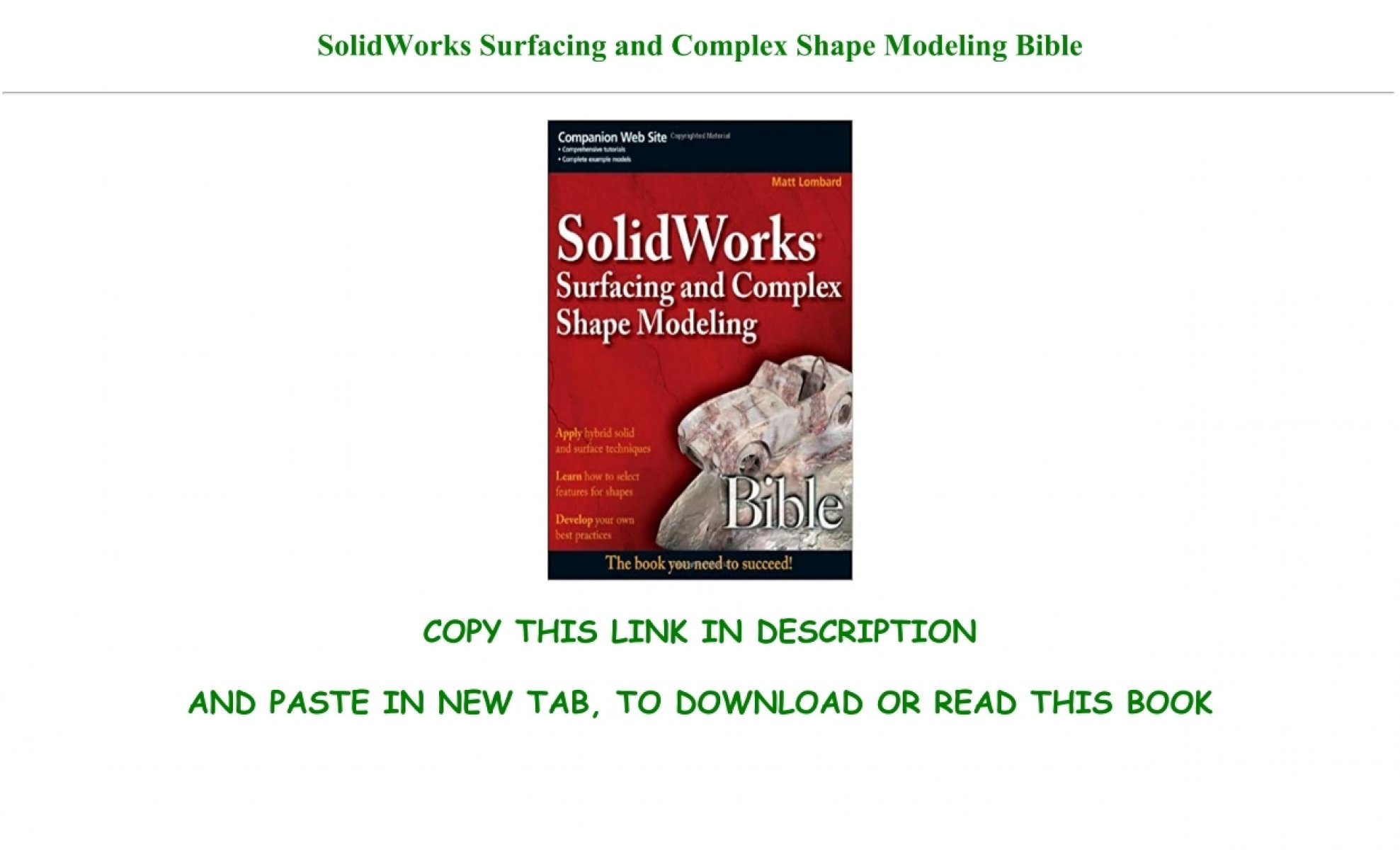 solidworks bible pdf free download