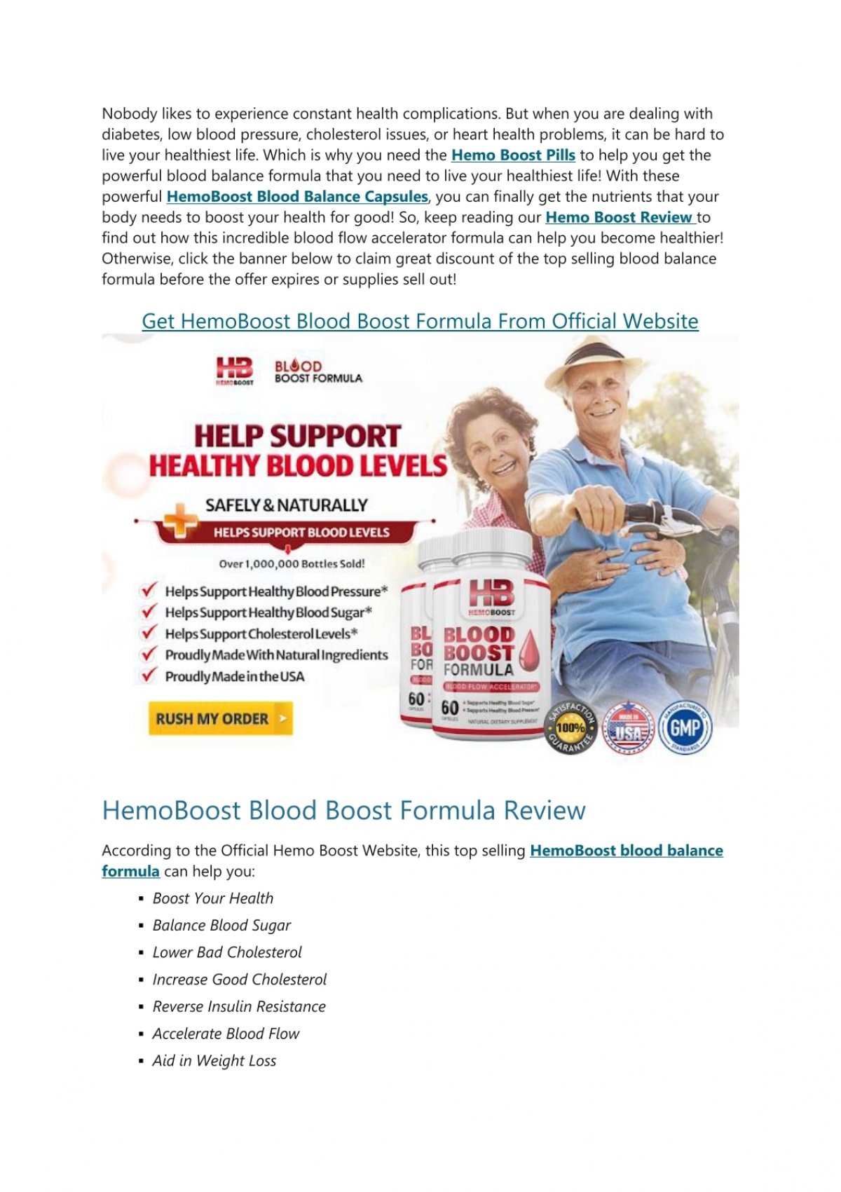 Hemo Boost Blood Boost Formula