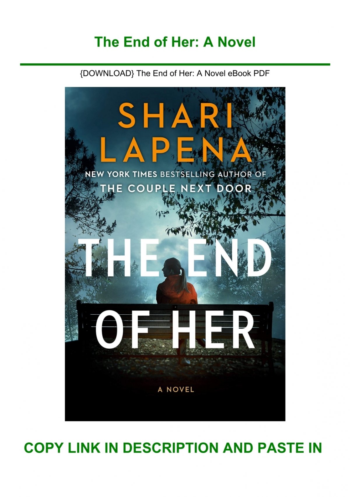 Download The End Of Her A Novel Ebook Pdf