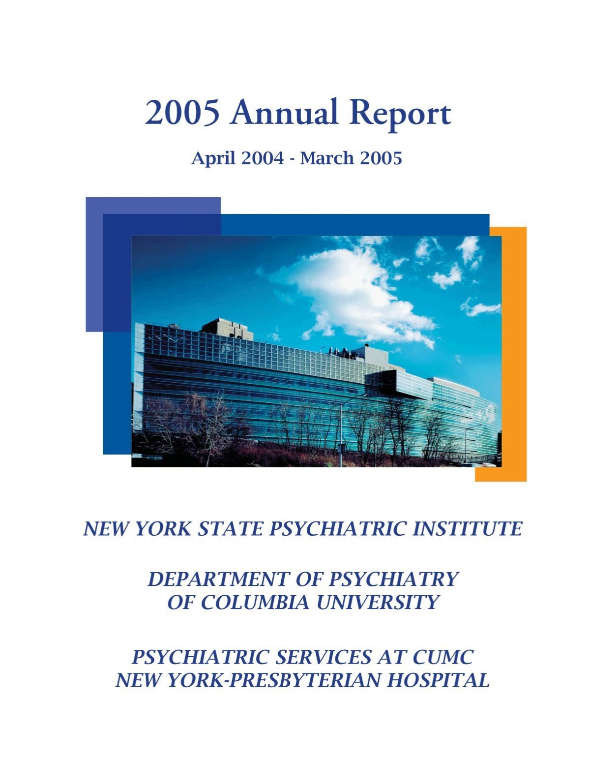 AR FINAL.indd - New York State Psychiatric Institute