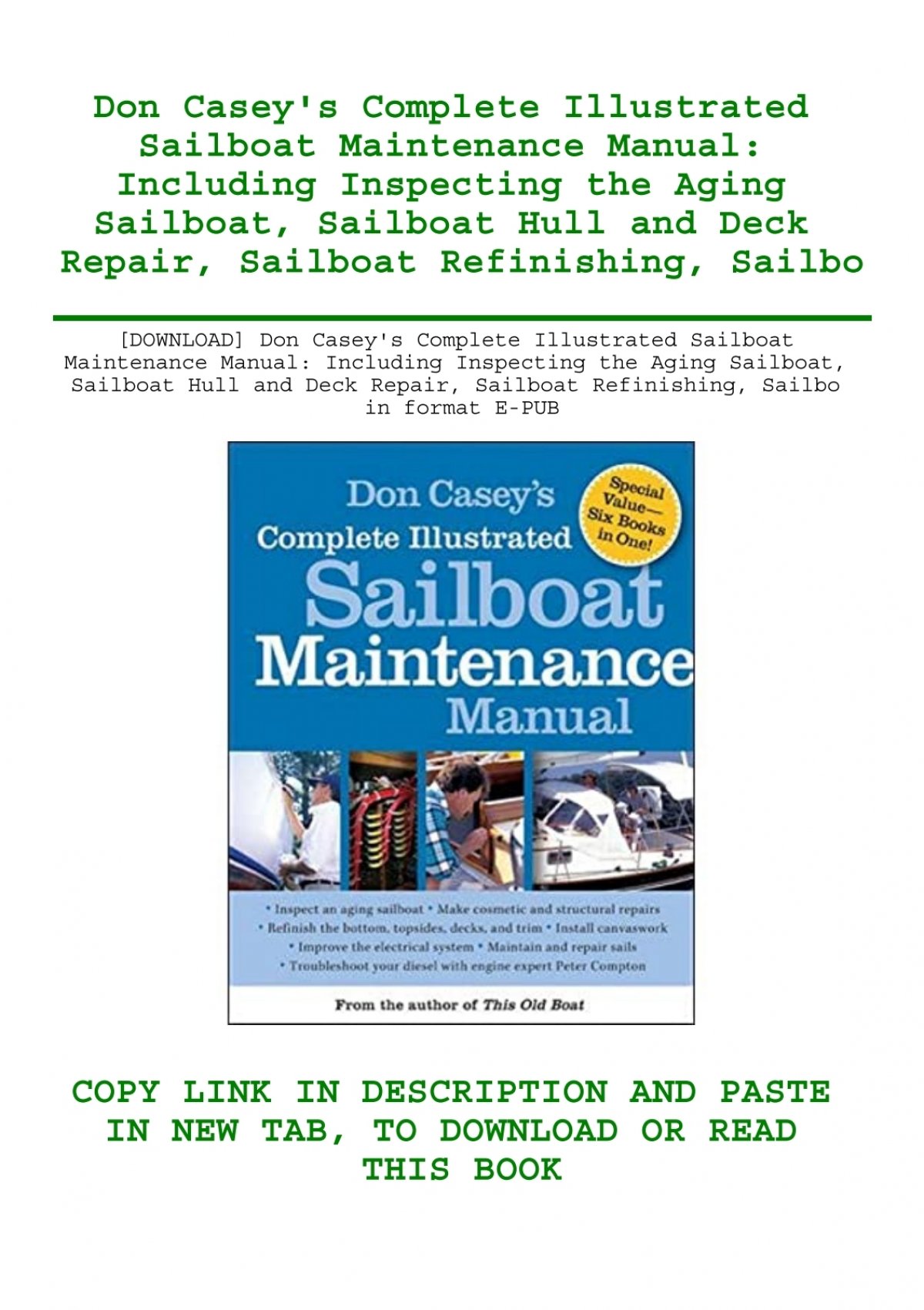 sailboat maintenance manual