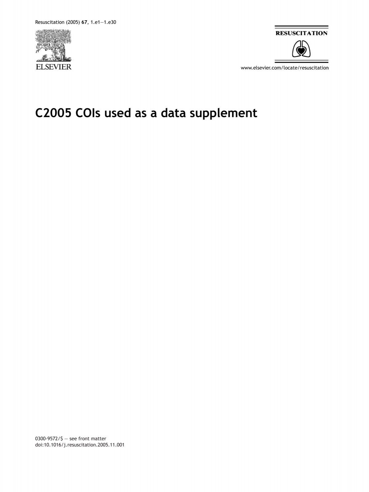 COIs used as a data supplement - Urgences-Online