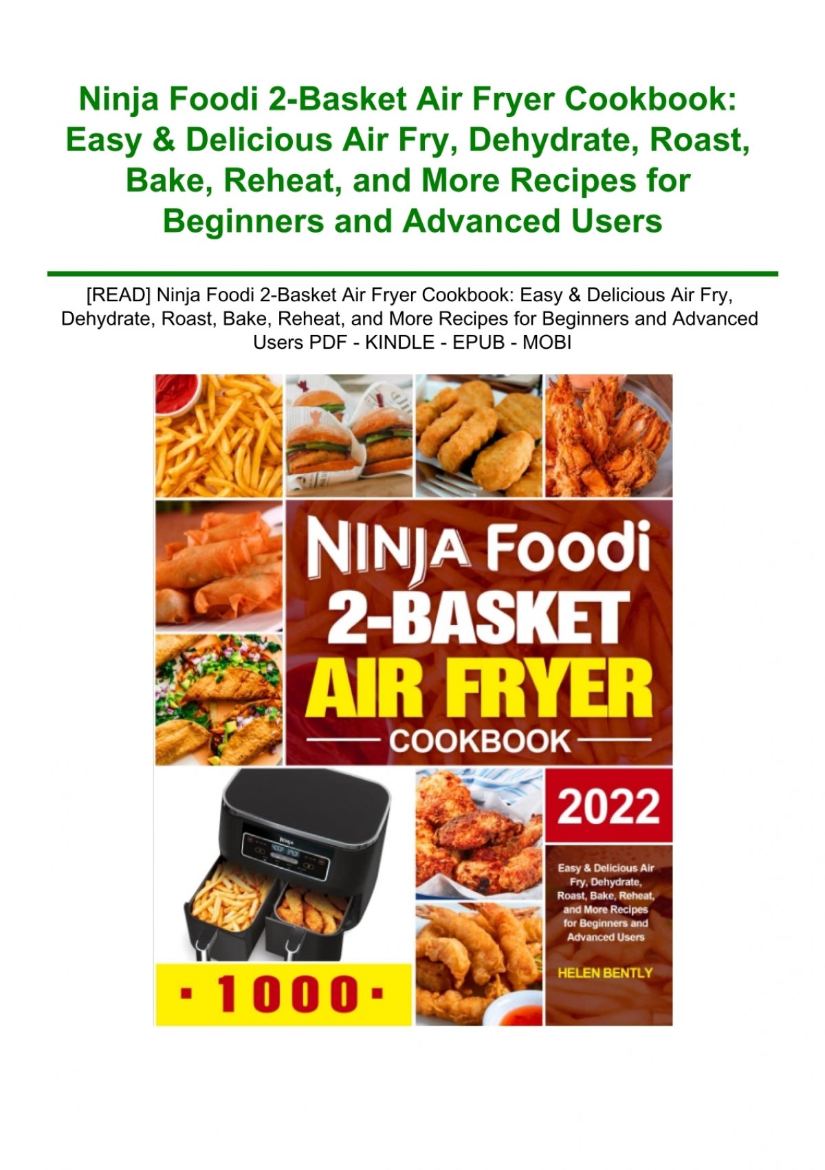 Ninja Foodi 2-Basket Air Fryer Cookbook for Beginners: Simple