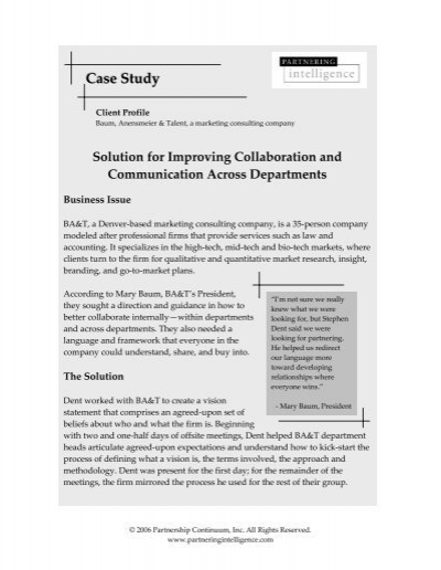 case study on team collaboration