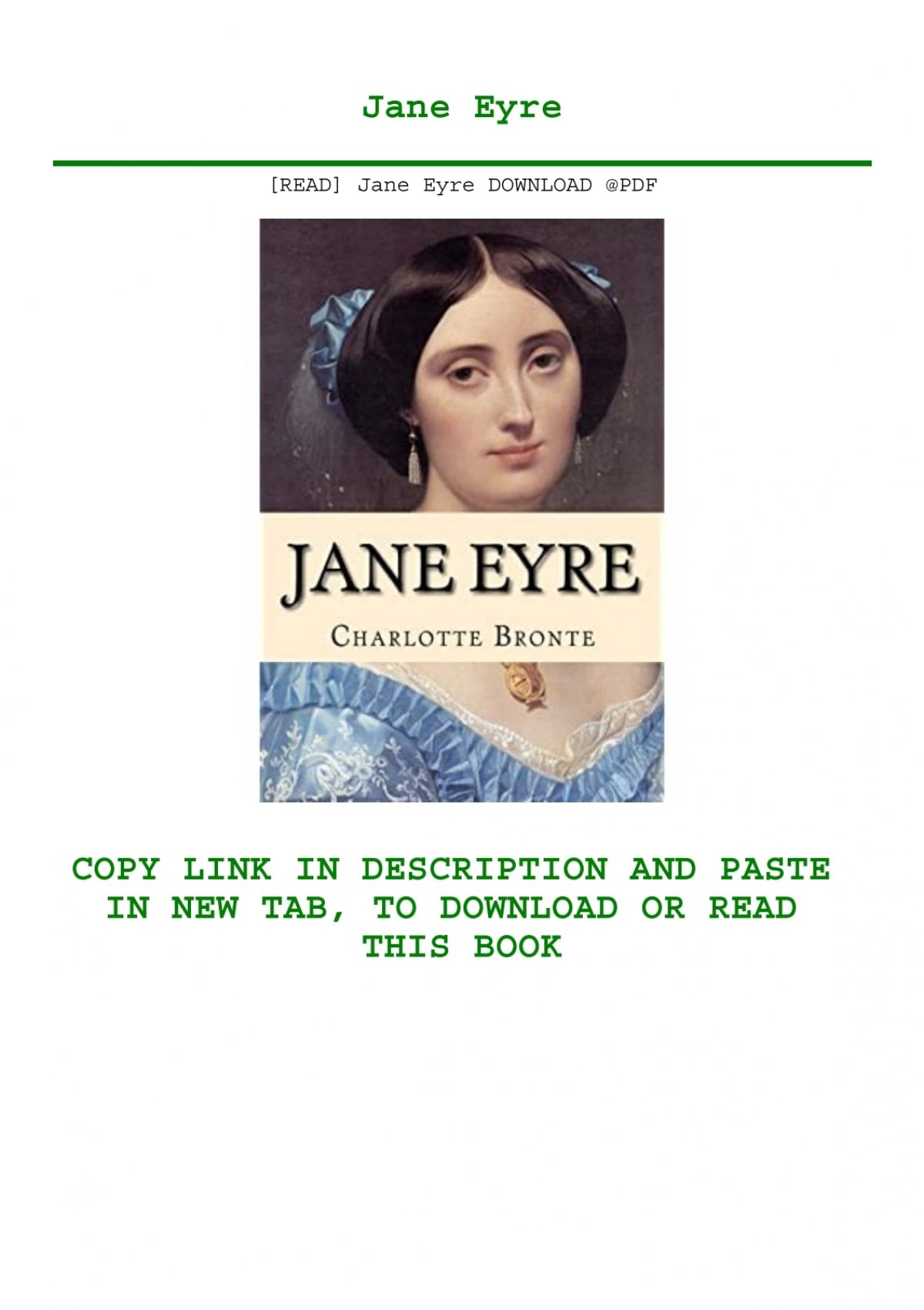 [READ] Jane Eyre DOWNLOAD @PDF