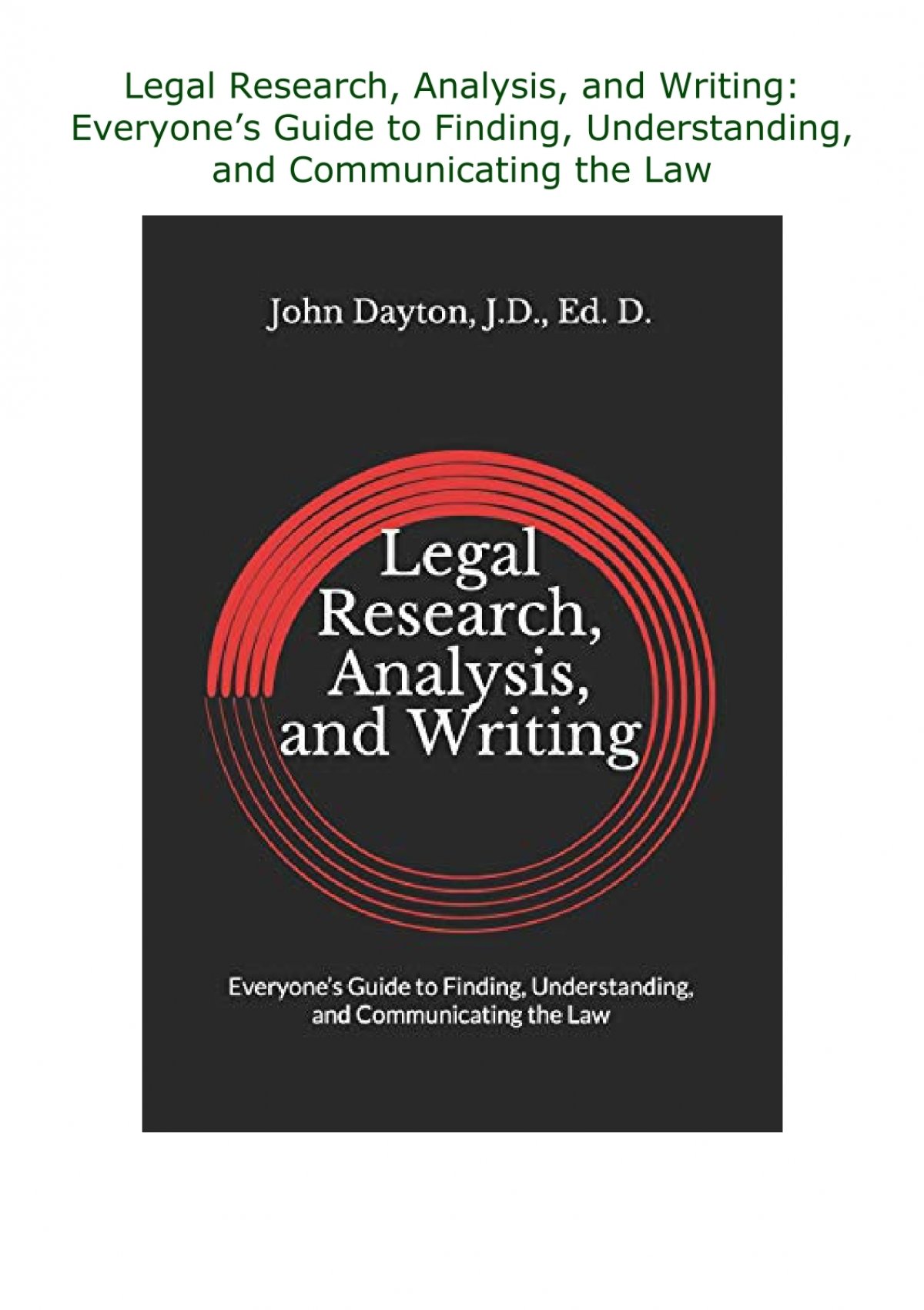 legal research analysis and writing 6th edition pdf free