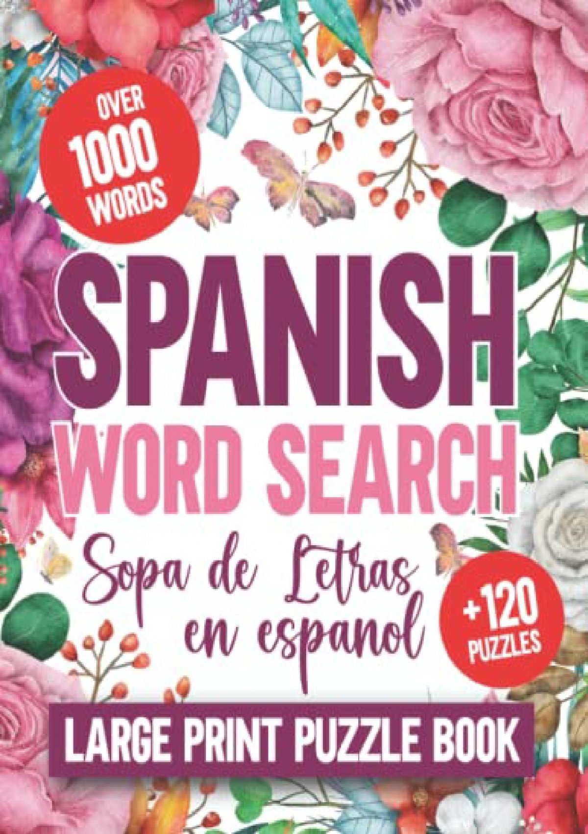 Book Read Spanish Word Search Large Print Spanish Word Search Puzzle