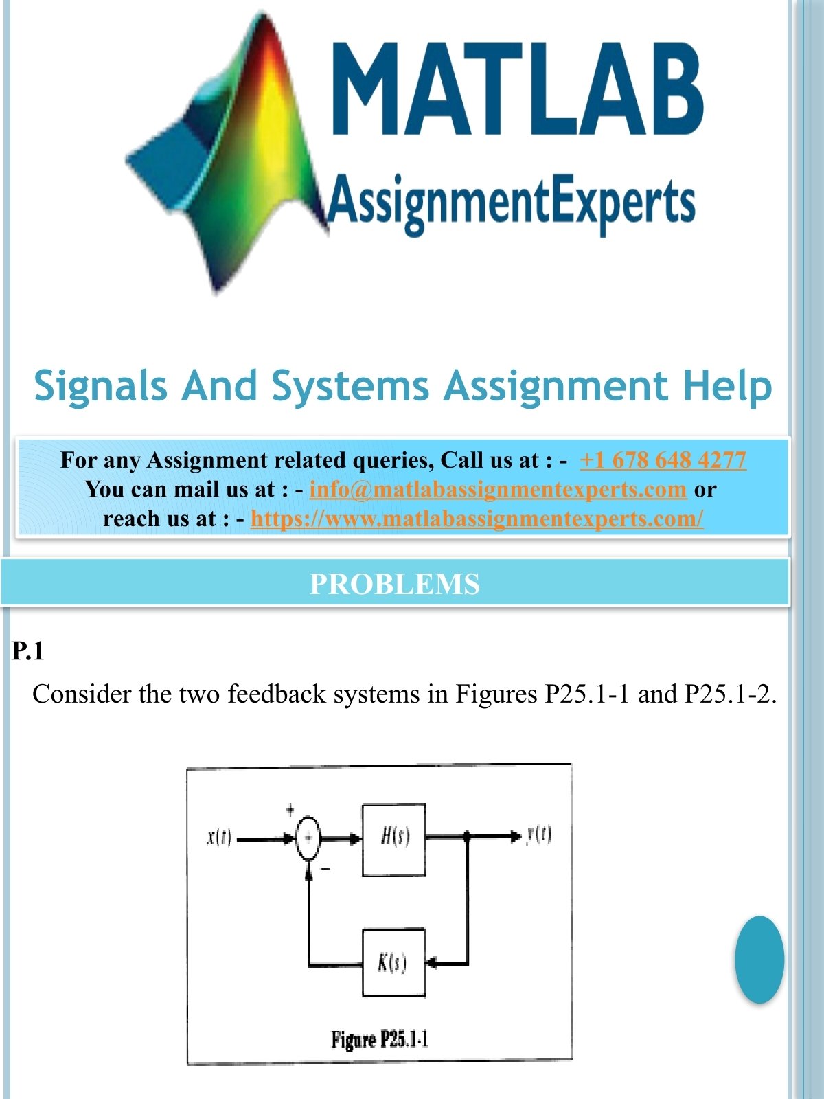 assignment questions on signals and systems