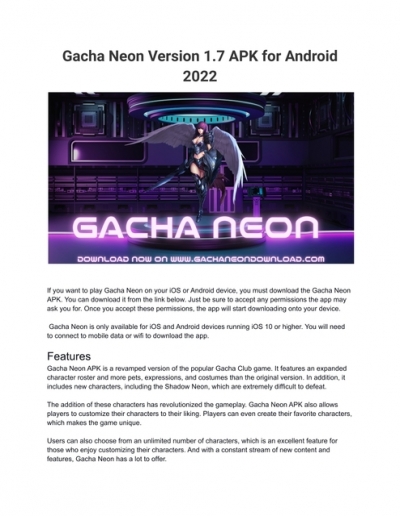Gacha Neon 1.7 APK Download - Latest Version For Android