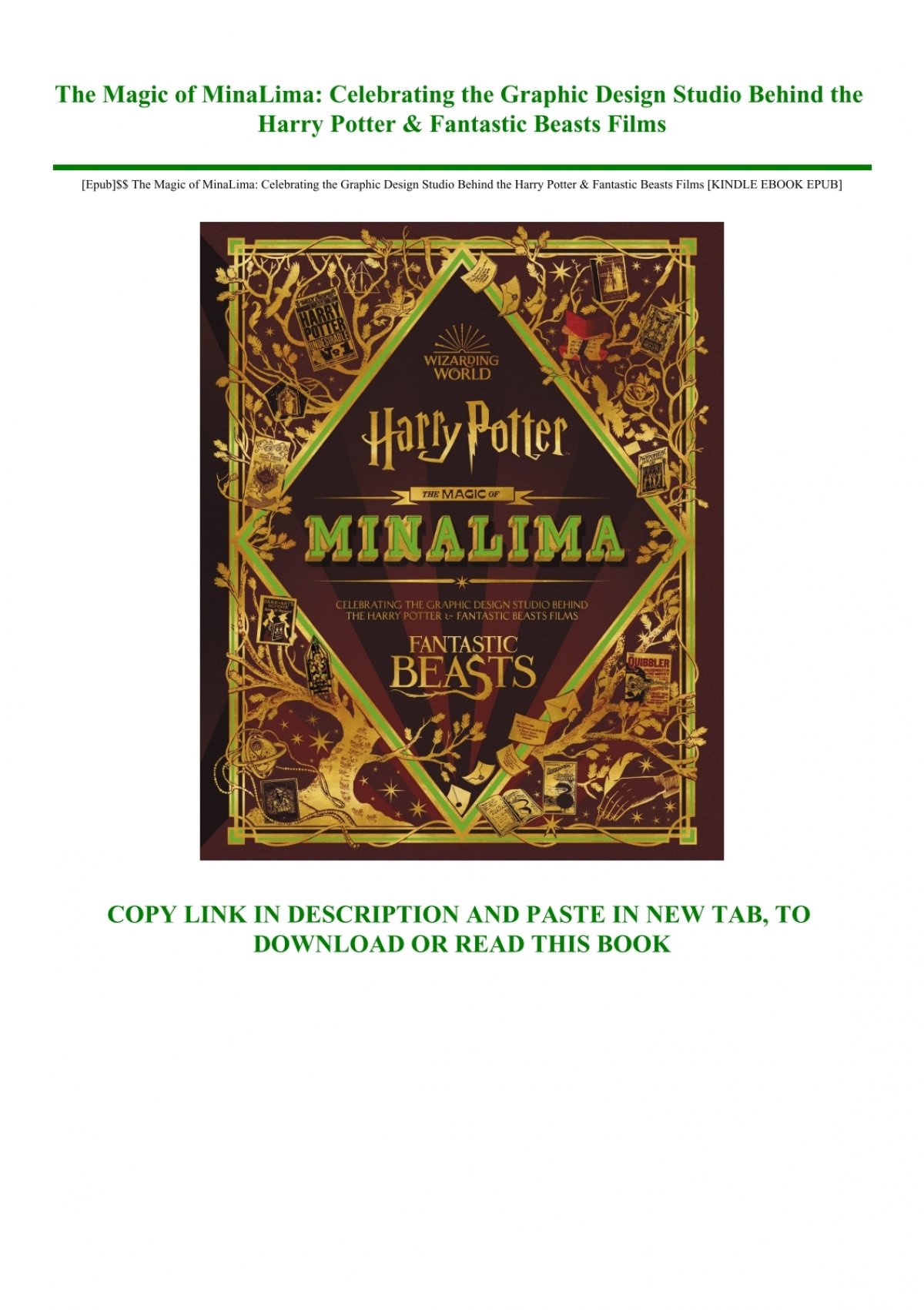 The Magic of MinaLima: Celebrating the Graphic Design Studio Behind the  Harry Potter & Fantastic Beasts Films|Hardcover