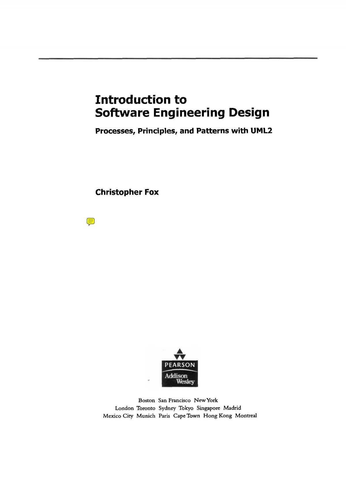 Introduction to Software Engineering Design - Focus Consulting