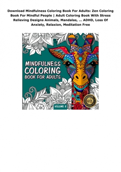 Download Mindfulness Coloring Book For Adults: Zen Coloring Book