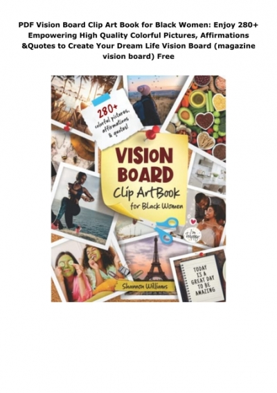 PDF Vision Board Clip Art Book for Black Women: Enjoy 280+