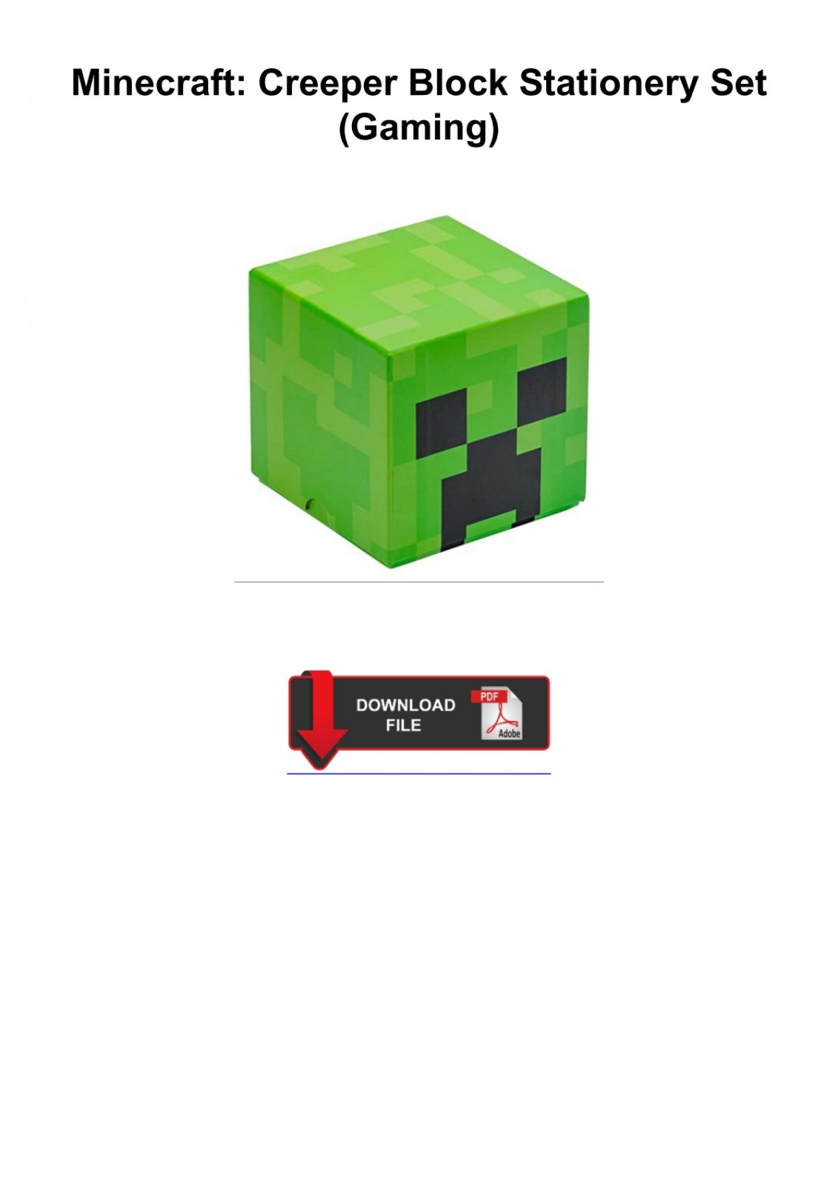 Minecraft: Creeper Hardcover Journal (Gaming)