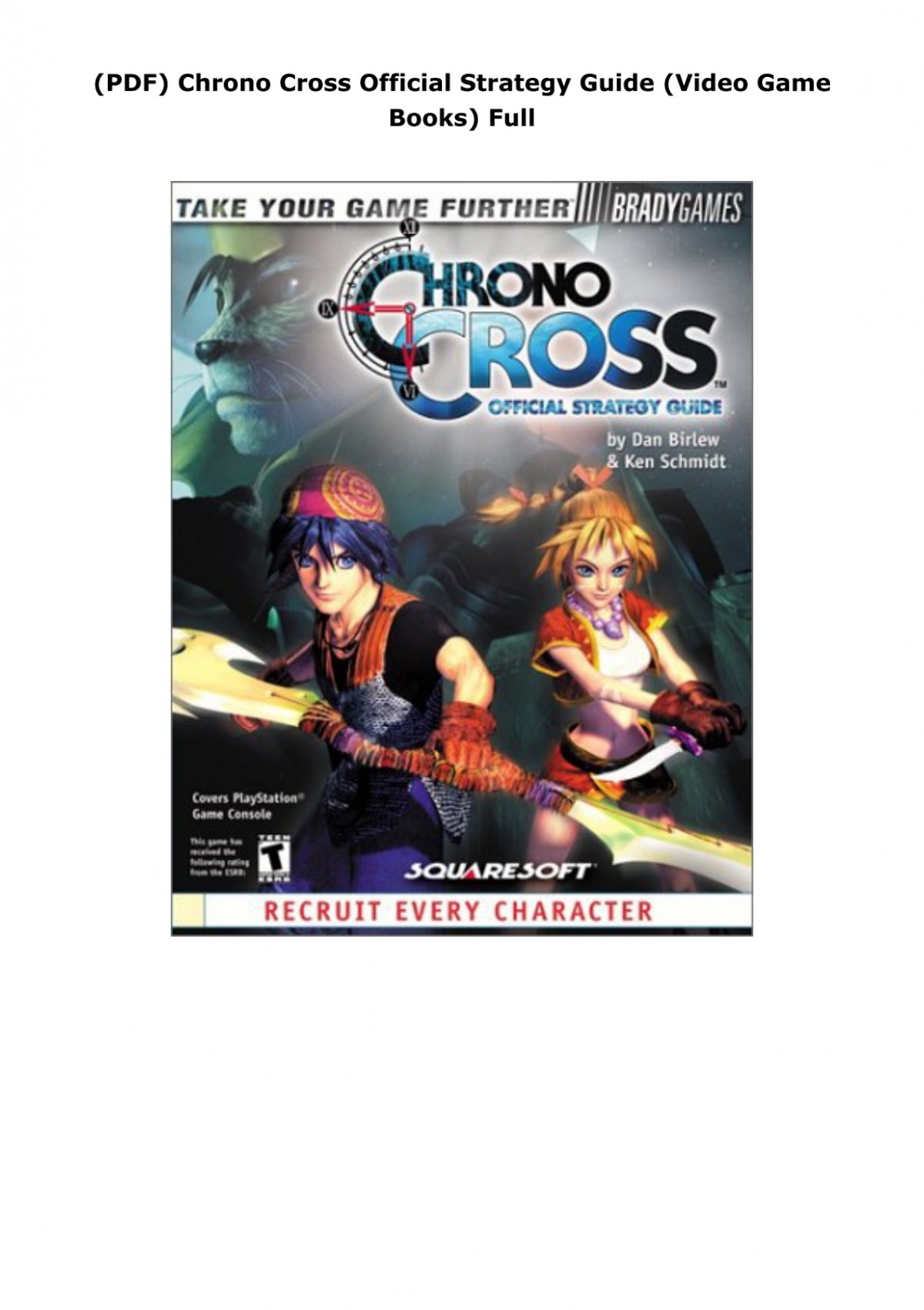 PDF) Chrono Cross Official Strategy Guide (Video Game Books) Full