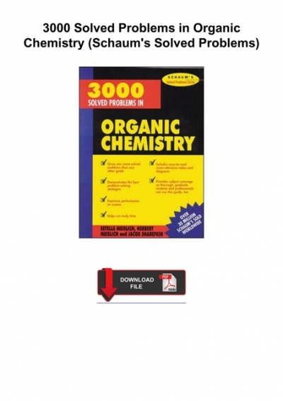 schaum chemistry 3000 solved problems pdf