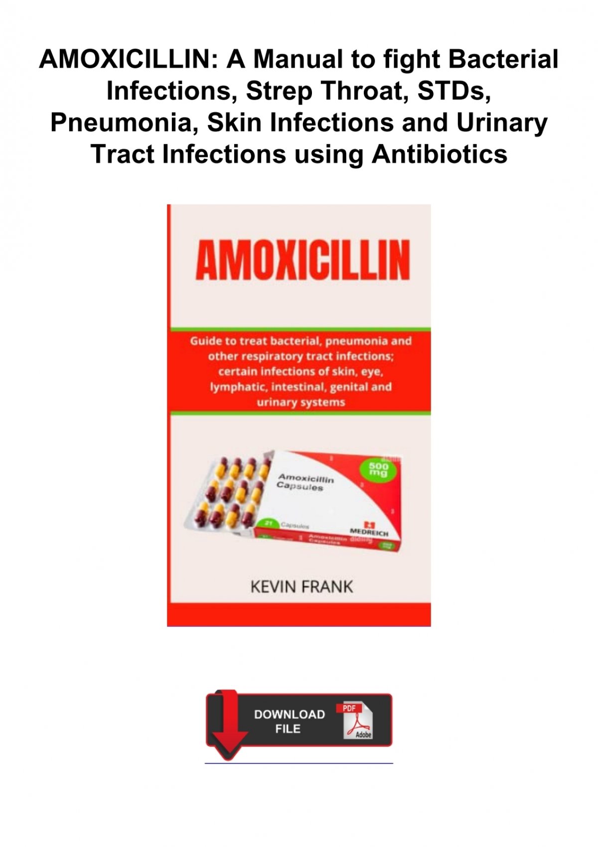 Pdf ️download ️ Amoxicillin A Manual To Fight Bacterial Infections