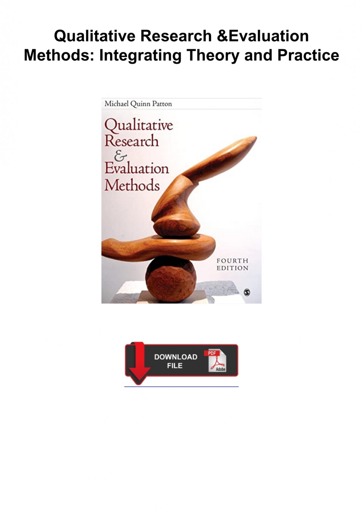 qualitative research & evaluation methods integrating theory and practice pdf