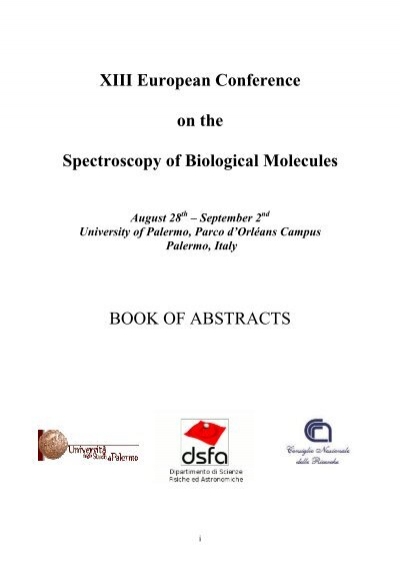 XIII European Conference on the Spectroscopy of  - ecsbm 2009