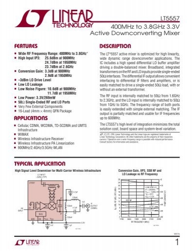 1.2GHz Active Receive RF Mixer IC 400MHz 10 pieces 