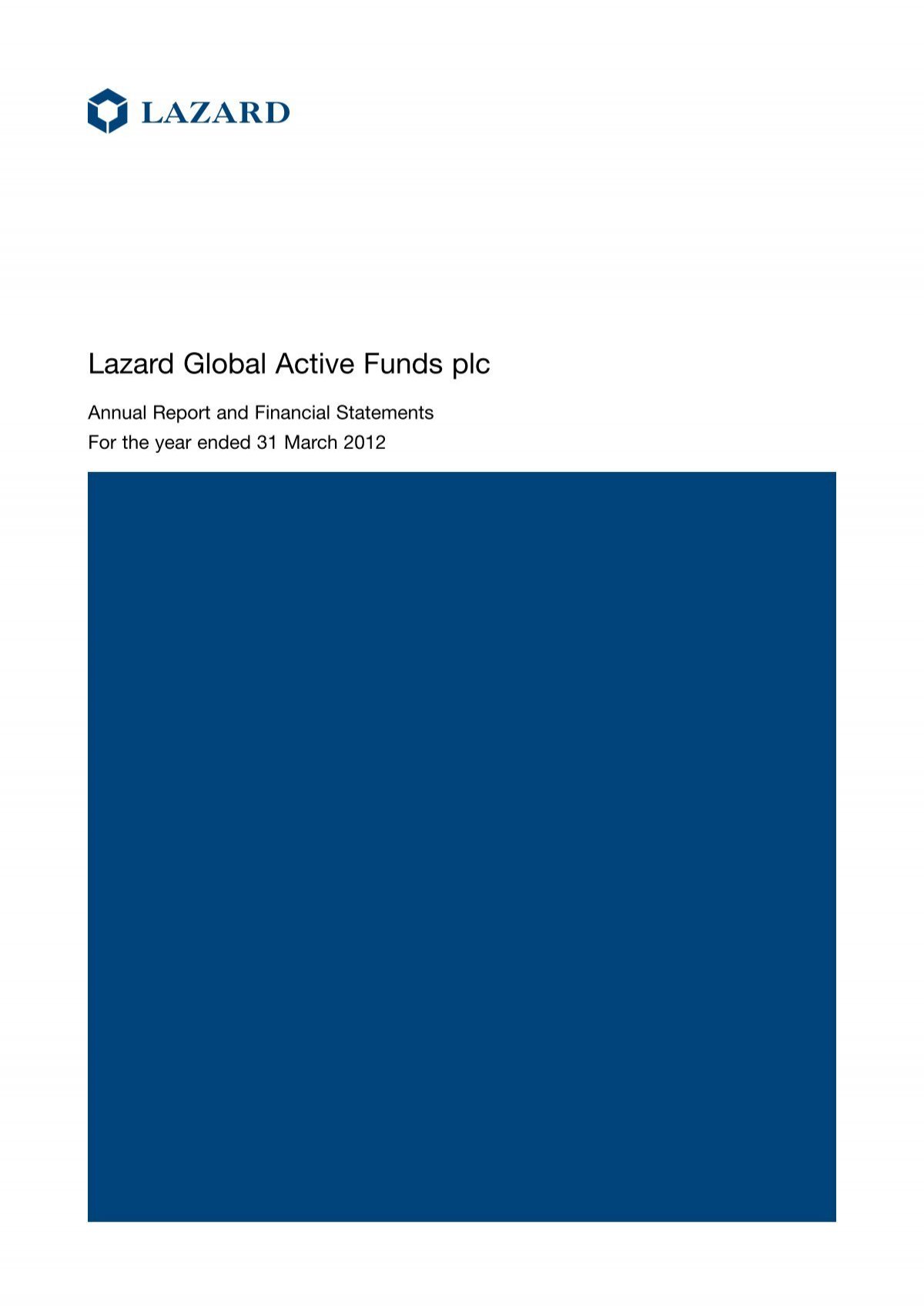 Lazard Global Funds plc