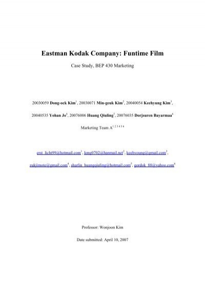 eastman kodak company funtime film