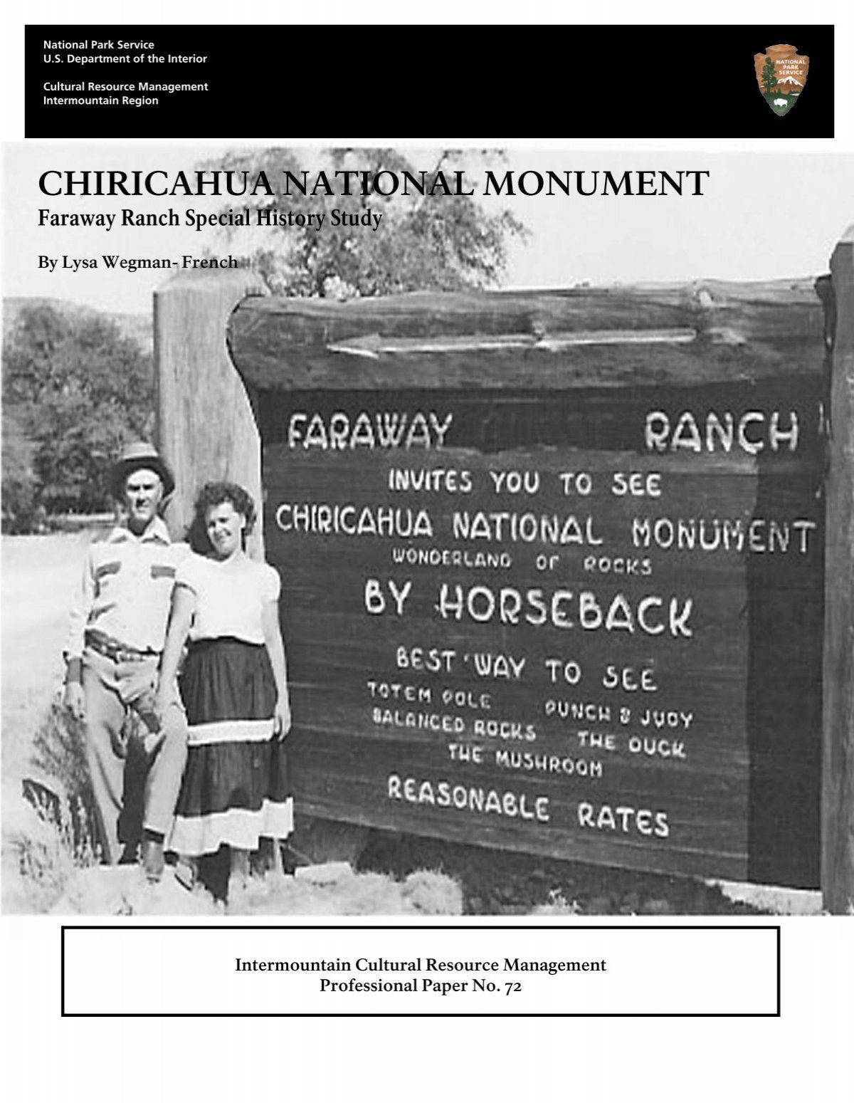 CHIRICAHUA NATIONAL MONUMENT - National Park Service