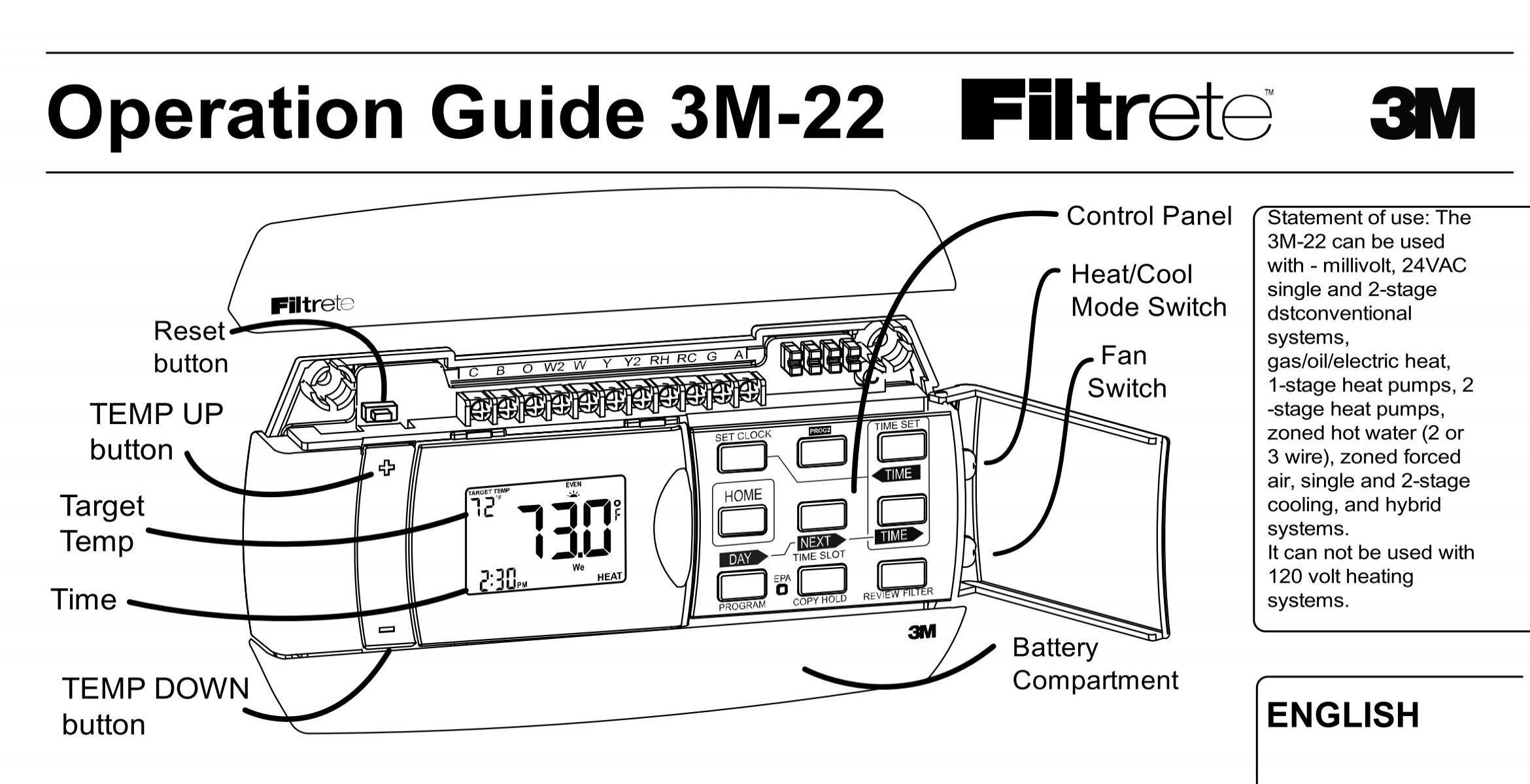 3m 22 filtrete thermostat user manual rth6580wf