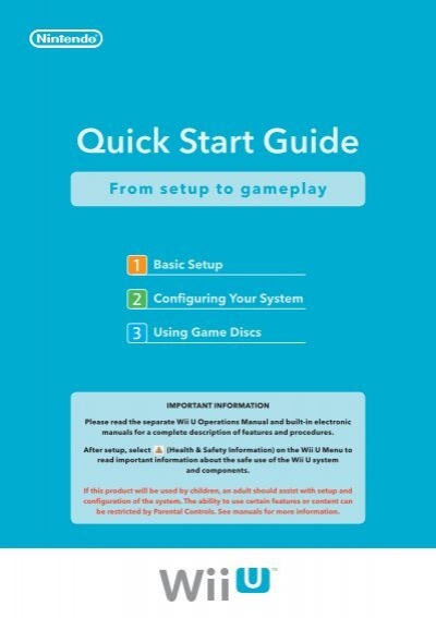 svær at tilfredsstille fortvivlelse suge Nintendo Wii U Quick Start Guide (PDF)
